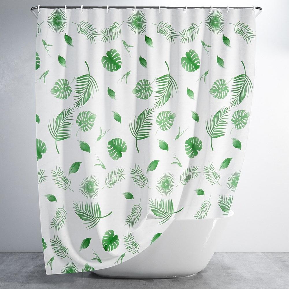 Bathroom Shower Curtain for Bathtub Shower Hooks 180x180 Cm