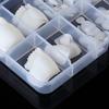 100 Stück Quadratische Vollabdeckung Naturweiß Künstliche Falsche Zehennägel Acryl Fußnägel Falsche Zehennägel