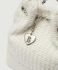 Thebarnnet Tweed Drawstring Chain Backpack_Ivory