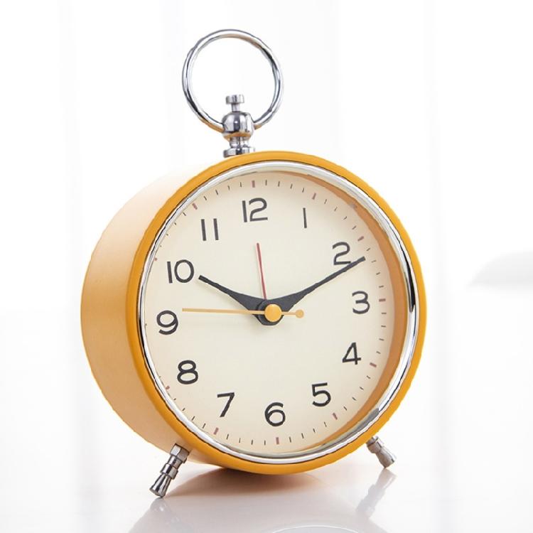 Desk Clock Classical Loud Alarm Clock with Snooze and Night Light for Hard of Hearing Metal Clock