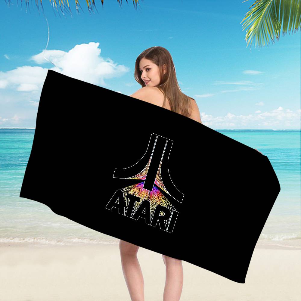 A-AtariS Game Logo Microfiber Beach Towel Absorbent Quick dry Soft Yoga Swimming Resort Mountain Climbing Towel