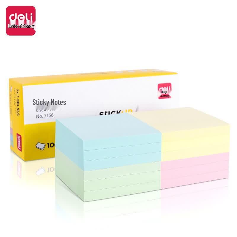 Deli 7156 Colored Sticky Notes (76x76mm)