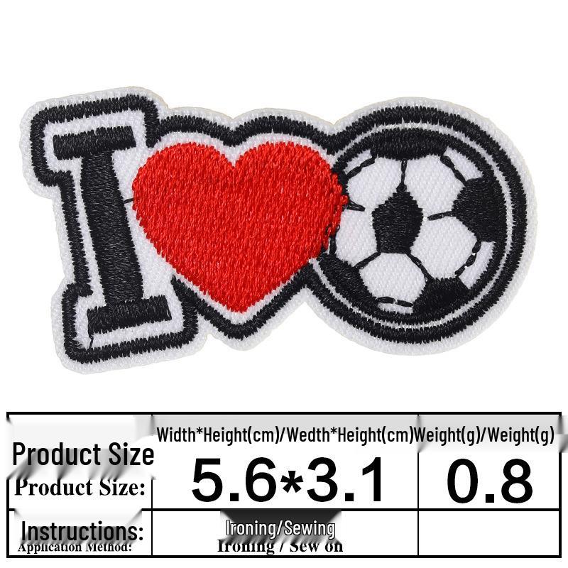 Cartoon Fußball-Weltmeisterschaft Bügelbild-Set - Abzeichen & Emblem Aufkleber