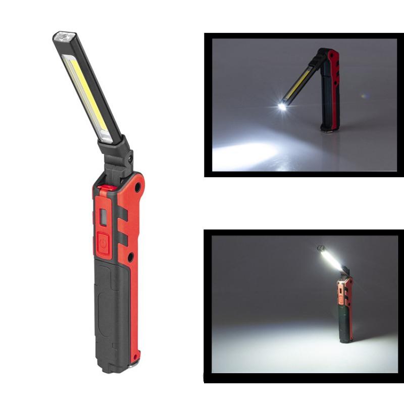 Dimmable COB LED Work Light USB Rechargeable Flashlight with Magnetic &Hook Power Bank Inspection Lamp for Car Repair Camping