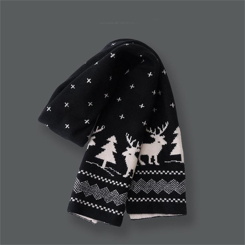 Warm Knitted Yarn Scarf Fashion Thick Yarns Long Scarf Neck Gaiter Outdoor Neck Scarf Wrap Accessory for Winter Warmth