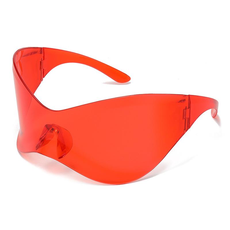 Y2K Designer Oversized Sunglasses Women Men Vintage Steampunk Luxury Sport Rimless Goggles UV400 Protection Trendy
