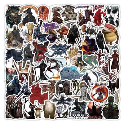 54Pcs Cartoon Dark Souls Stickers Thriller Game Graffiti Stickers for DIY Luggage Laptop Skateboard Motorcycle Bicycle Stickers