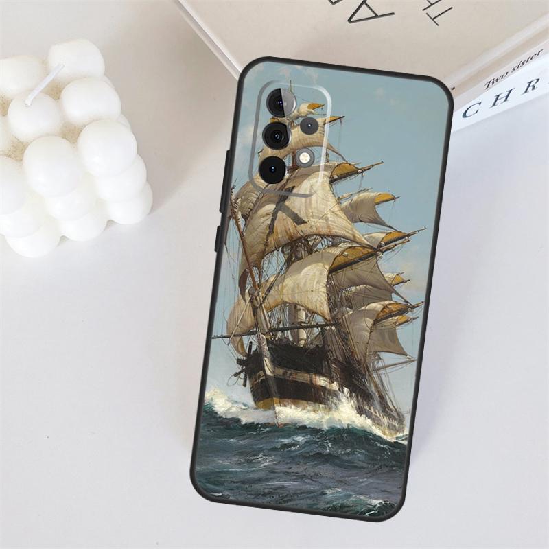 Ships Paintings For Samsung Galaxy A05 A06 A16 A26 A54 A34 A14 A22 A32 A52 A55 A35 A15 A53 A13 A36 A56 Case