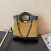 Rhombus Chain Bag Women's New Fashion Contrasting Color Versatile Shoulder Messenger Bag Fashion Handbag