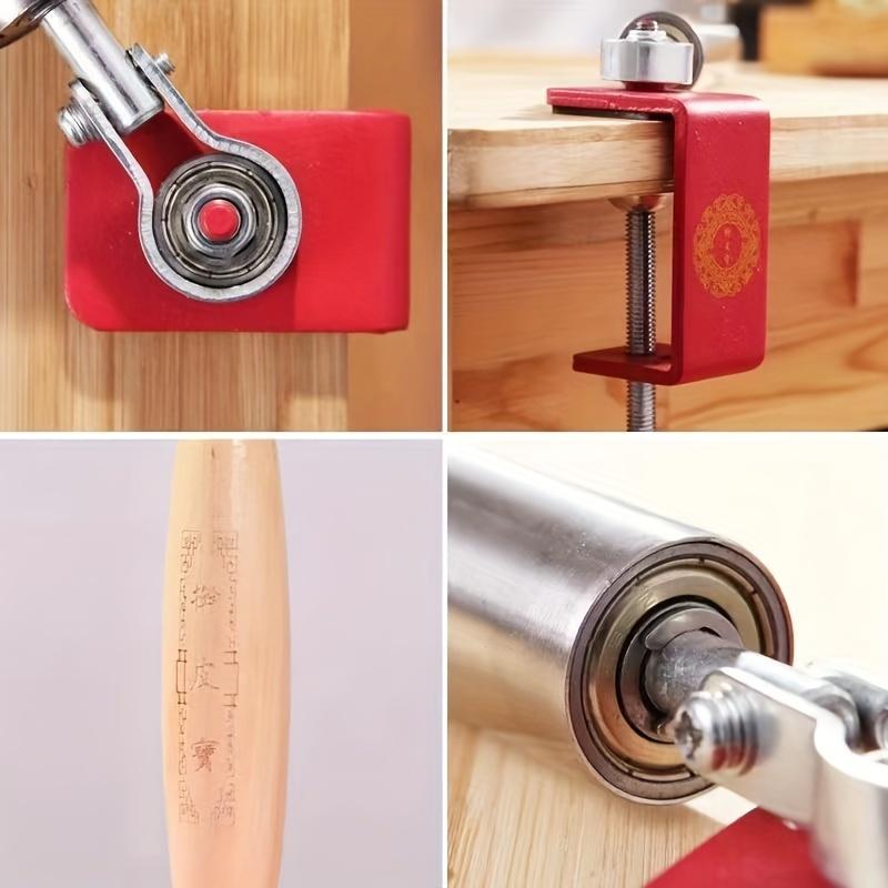 1pc Adjustable Rolling Pin, 304 Stainless Steel Heavy Duty Kitchen Rolling Pin with Ergonomic Handle for Perfectly Shaped Pastries, Dumplings