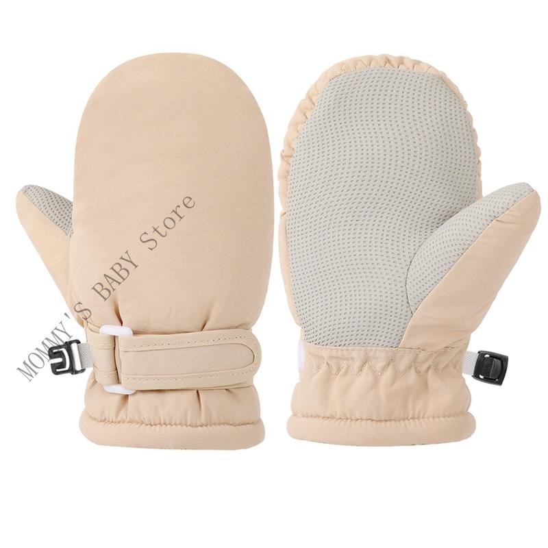 

H3CD Windproof Snowproof Toddler Gloves Flexible Mitts Design for Long Time Warmth S for 6M to 2T хакі