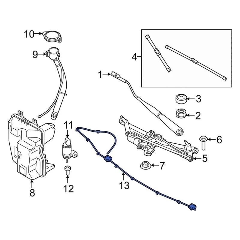 61667954204 61662643227 Frontscheibenwaschdüse für F48 15-22 Ersatz Beheizte Wischerdüsen Autozubehör