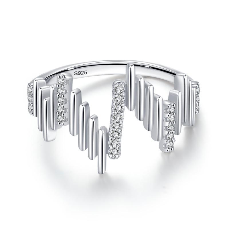 2023 April Collection Crystal Zircon Stone Ring Silver Color Love Engagement Ring Vintage Wedding Rings For