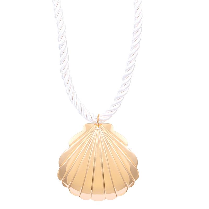 Fashionable Summer Vacation Ocean Conch Ear Studs Necklace For Women Trendy Beach Party Exaggerated Bohemian Jewelry Earrings