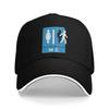 People Restroom Sign  Baseball Cap Casual  Sandwich Caps Unisex Adjustable Sun Cap Running Golf
