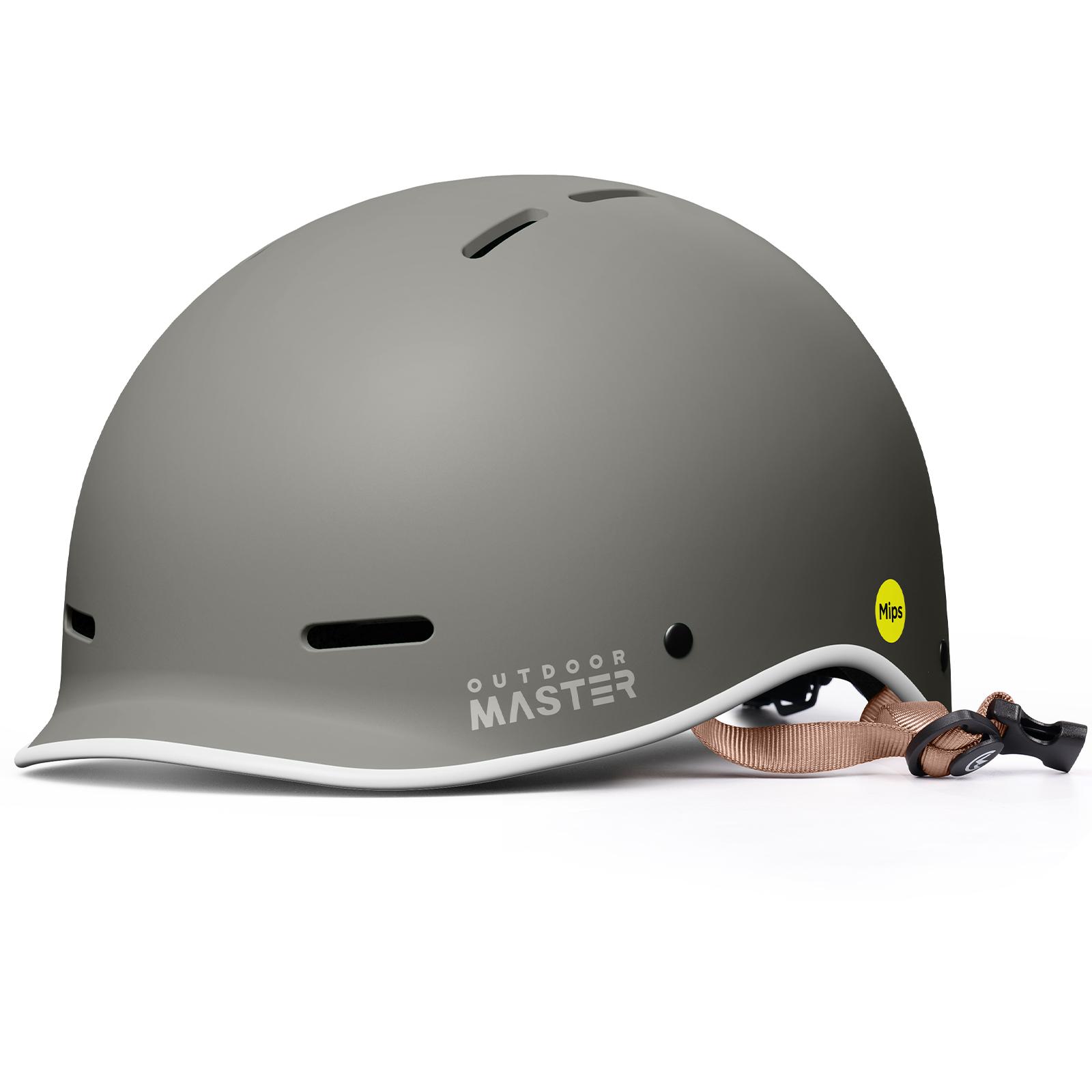 OutdoorMaster Safety Helmet for Adult & Children s Bicycle, Skiing, Skateboarding, Balance Bike & Electric Bike Riding S серый