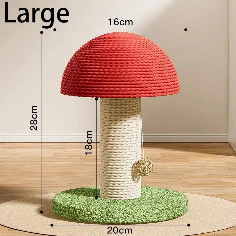Mushroom Cat Scratch Board, Sisal Scratching Pad for Kittens, Funny Cat Climbing Toy Durable Grinding Claw Board