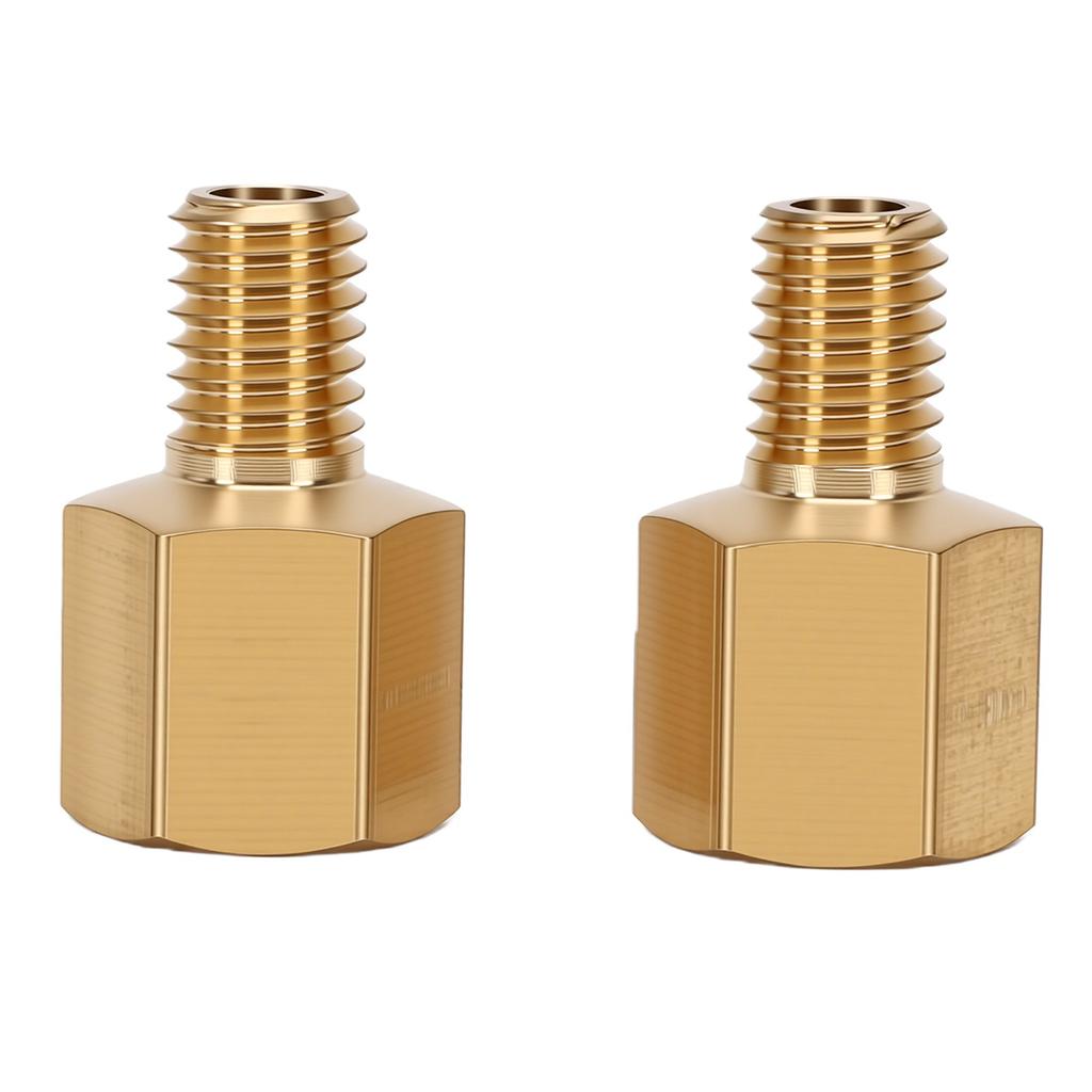 2pcs Brass Pipe Fitting Rustproof Versatile 1 8in NPT Female to Metric M8 M8X1.25 Male Pipe Adapter