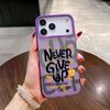 Inspirational English Applicable Apple 17Pro Mobile Phone Case iPhone16 Color Silver 1514 Laser 13promax12xsm