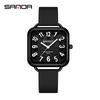 SANDA 3269 Fashion Quartz Watch Girl And Boy 5ATM Waterproof Rectangle Light Trend Student Young Men's Quartz Watch