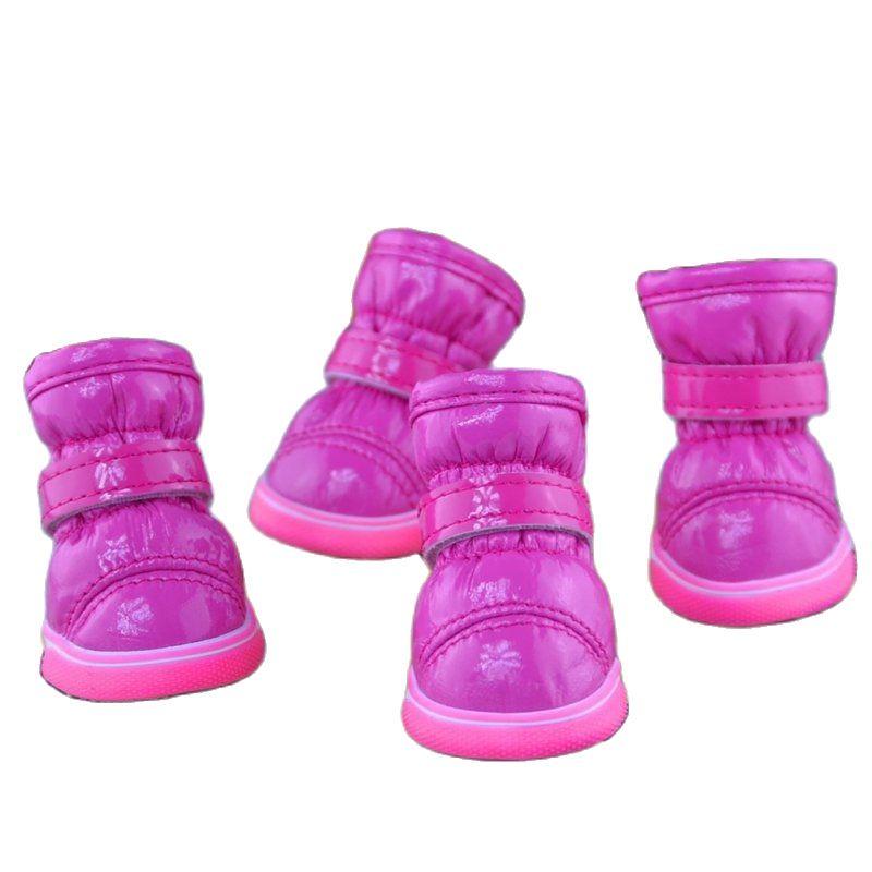 Herbst Winter Haustier Hundeschuhe Für Kleine Hunde Warme Fleece Welpen Haustierschuhe Wasserdichte Hundeschneestiefel Chihuahua Yorkie Stiefel