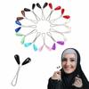 Pearl Teardrop Shape Scarf Buckle Multifunctional Portable U-shaped Clips Headscarf Accessories Decoration