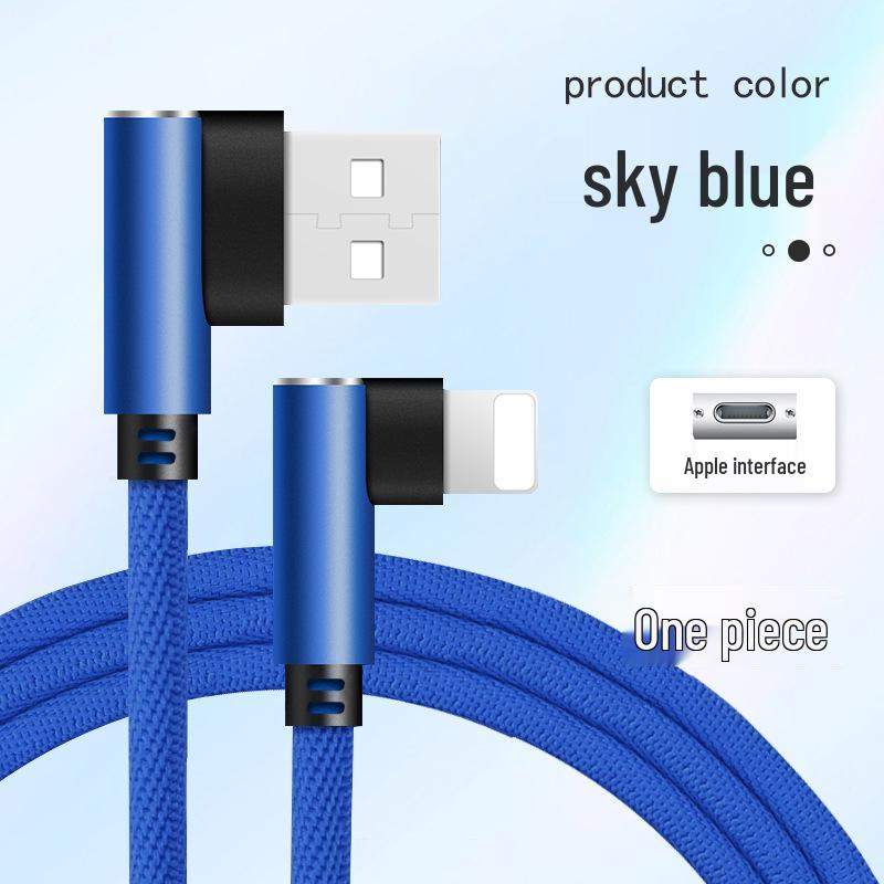 3m Fast-Charging Double Elbow Cable for iPhone 7/8 Plus/6s & iPad Gaming