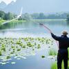 Lake Weed Cutter, Pond Aquatic Plant Cutting Tool with 1.57 m Max. Cut Width, Sharp and Heavy-Duty Steel Blades, Pond Rake with 9 m Throw Rope, for