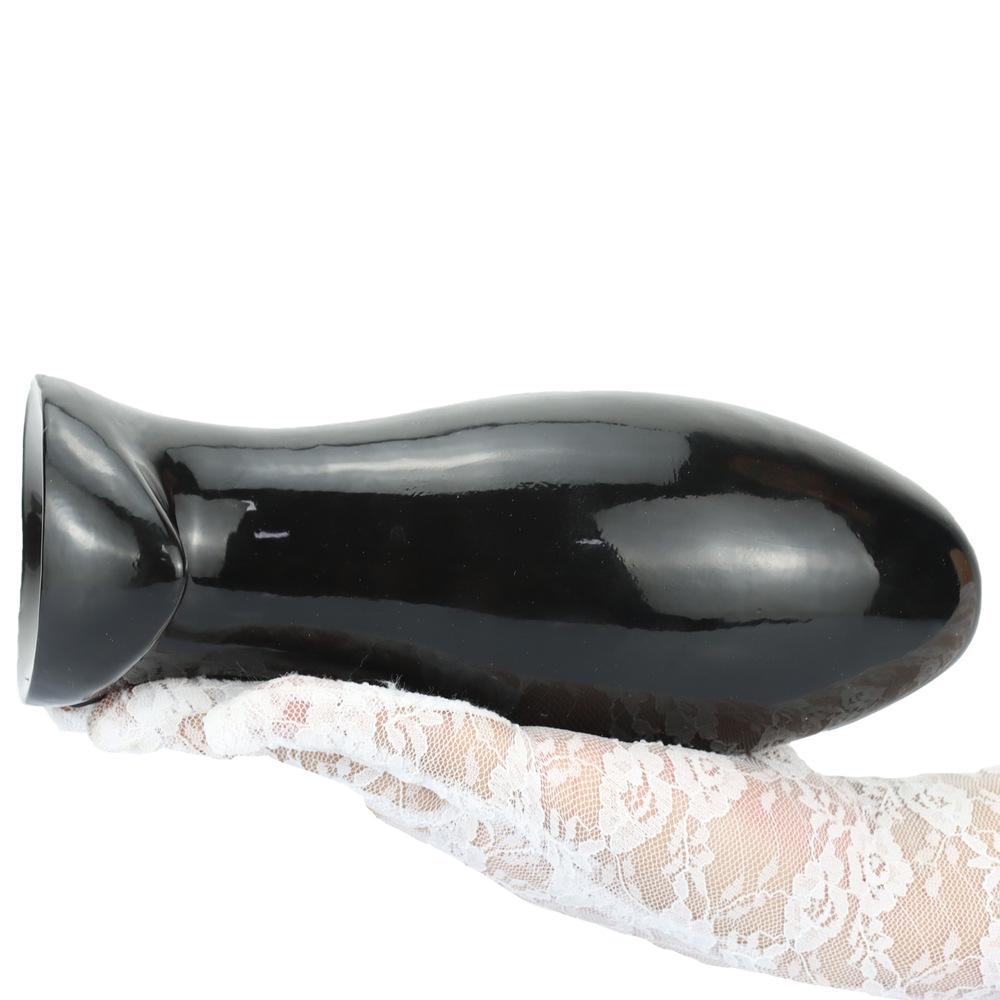 Black Dragon Egg Butt Plug - Large, Extra Thick Anal Dilator for Men and Women, Wearable Erotic Toy