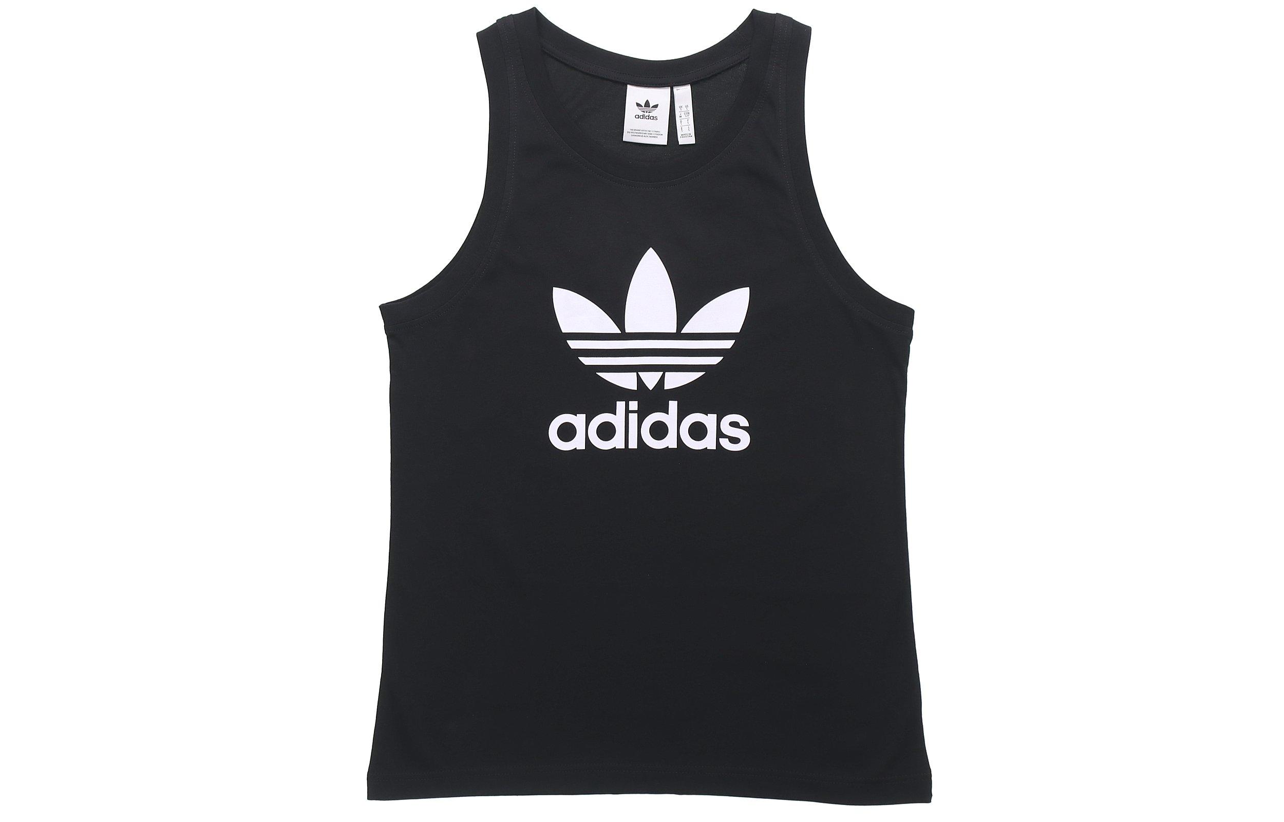 Adidas Originals Trefoil Tank Tops Men s Crew Neck Moderate Straight Fit DV1509 XS