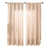 Modern Yarn-Dyed Waterproof Cotton And Linen Curtains Solid Color Semi-Shading Small Fresh Living Room Balcony Light Luxury Cotton And Linen Curtains