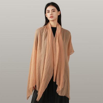 Solid Color Scarf Long High-end Women's Simple Thin Gauze Scarf Sunscreen Shawl New Scarf Accessories