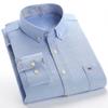 Formal Business Dress Shirts 100% Cotton Men's Long Sleeve Oxford Shirt Cotton Casual Collared Shirt