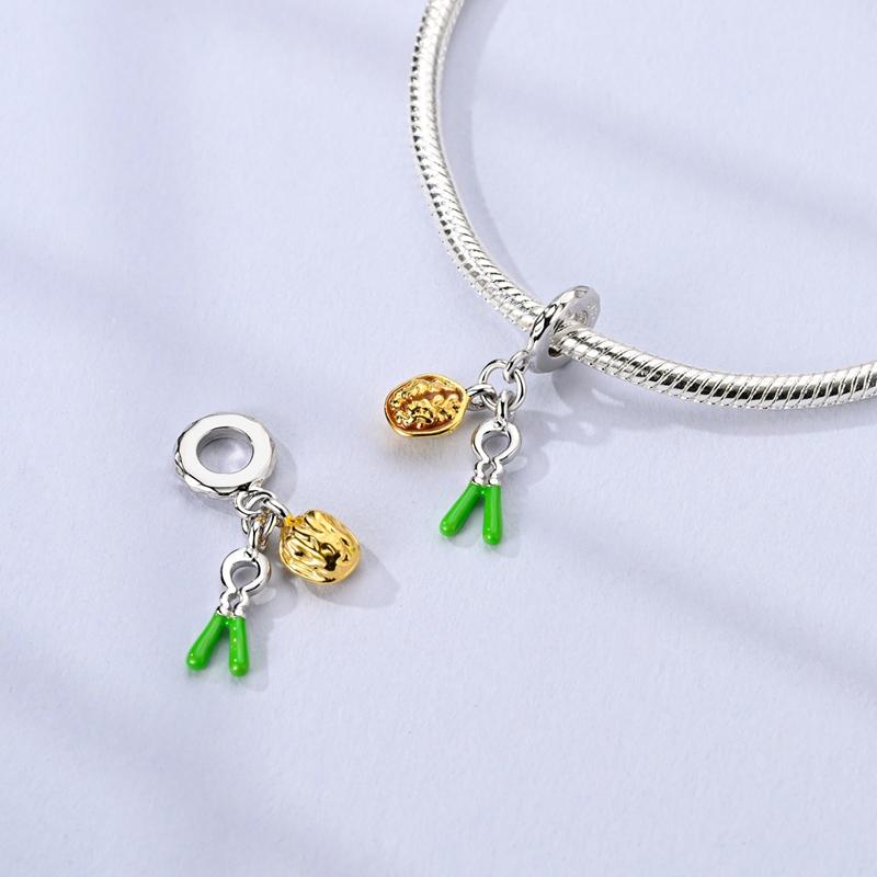 Past op Originele Armbanden Koperen Charms Kralen Diy Zirkonia Uil Hart Blauwe Olifant Beschermer Oog Verjaardag Sieraden Cadeaus