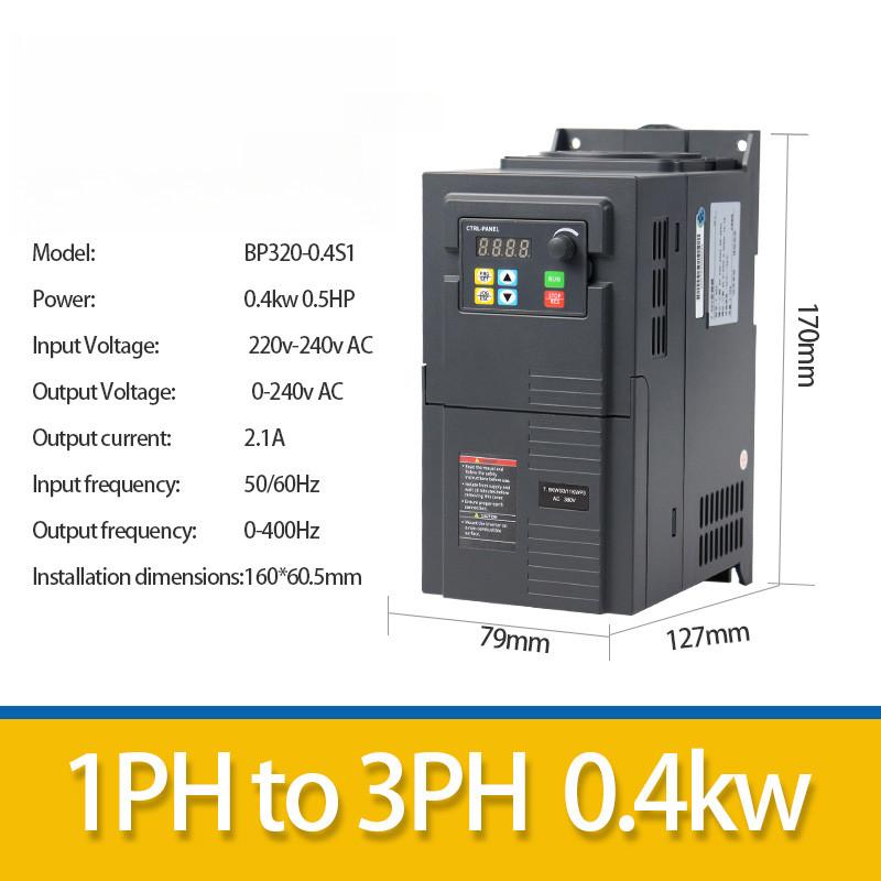 RQ320 Single Phase To Three Phase VFD/VSD Frequency Inverter For Motor Portable Variable Frequency Drive