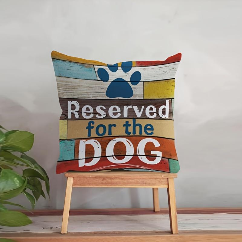 

1 MEMNUN Country Style Dog Theme Pillowcase 17.7x17.7 inches - Reserve for Dogs design, soft polyester, zipper 40x40