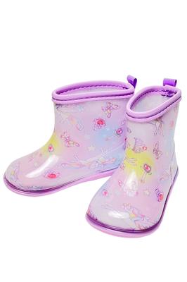 Kids Foret Rain Boots, Kids' and Baby Girls' Lightweight Rain Boots, Unicorn, Cherry, and Strawberry Designs (KF81820, Size RA, 16cm)