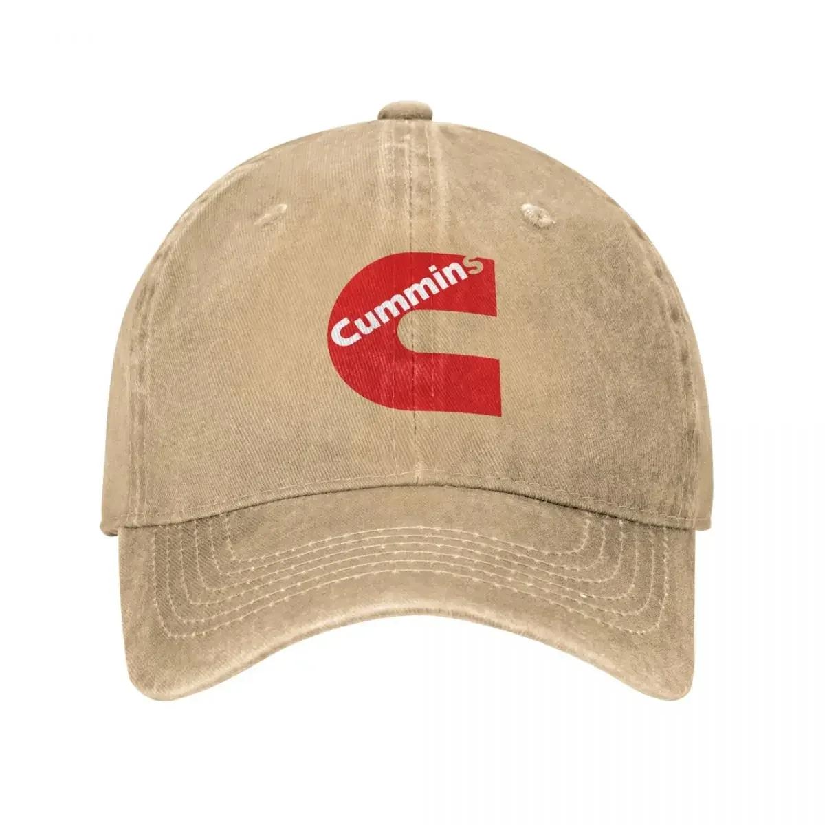 Gas Fueled Engine Cummins Baseball Cap Fashion Distressed Denim Washed Snapback Cap Men Women Outdoor Workouts Hats Cap One Size