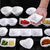 White Melamine Sauce Dish Household Plastic Tableware Not Easily Broken Soy Sauce Dish Solid Color Sushi Plate Kitchen Supplies