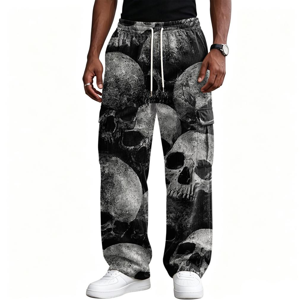 Men's Loose Fit Wide Leg Casual Pants Streetwear Comfortable Trousers