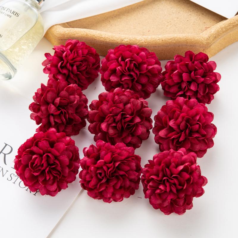 50pcs Artificial Hydrangea Flowers Wall Wedding for Home Decor Christmas Wreaths Scrapbook Photography Props Bridal Accessories