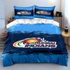 Mumbai Indians Logo Design on Blue Background Print Bedding Set Duvet Cover Pillowcases (1* Duvet Cover 2* Pillowcases Do Not Include Comforter)