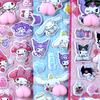 4Pcs Cute  3D Ease Stickers Cinnamoroll My Melody Kuromi Kawaii Squishy Decals Stress Ease Plaything Present For Kids