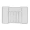 Expandable Drawer Organizer Classified Storage Flatware Cutlery Utensil Tray for Kitchen White/Gray/Black