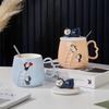 Ceramic Cup with Lid Creative Cartoon Three Dimensional Relief Penguin Mug  Office Home  Student Gift and Souvenir