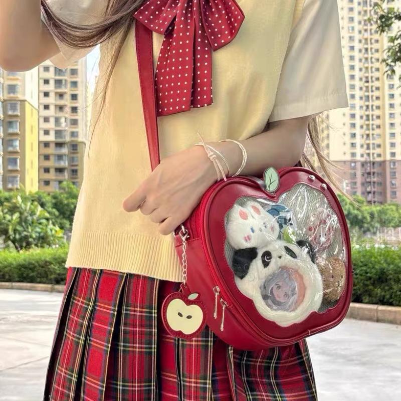 Cute Apple Shape Ita Bag Fashion Original Women's Backpack Multifunctional Crossbody Bag Five-pointed Star Harajuku Girls Bag