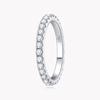 2mm D Color Moissanite Ring Sterling Sliver Solid 18k White Gold Eternity Band Wedding Engagement Rings For Women