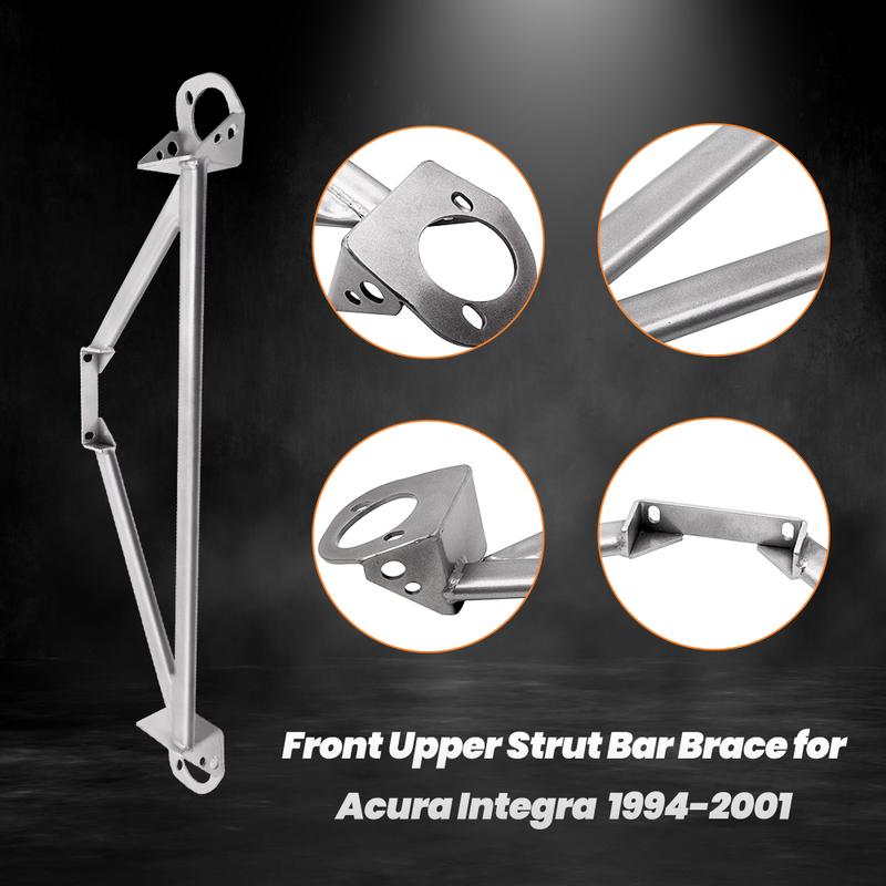 Front Upper Strut Bar Brace for 1992-1996 1997 Honda CRX Del Sol TARGA TOP 1.6 Brand-new Direct Replacement