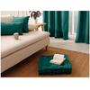 Coussin de sol uni 50 x 50 cm Panama vert emeraude