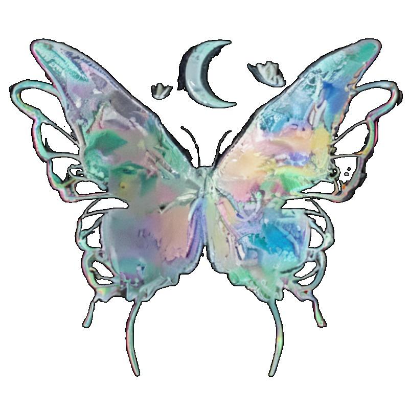 Oversized T Shirt Black Butterfly Moon Print Graphic Tee Casual Streetwear Fashion Women Summer Top